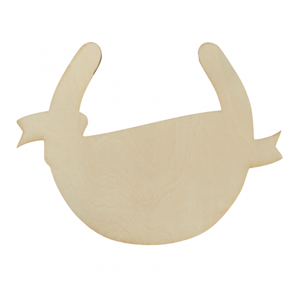 Plaque en bois Fer à cheval