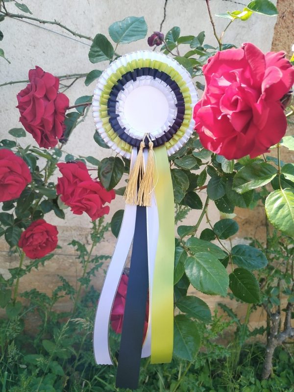 Flot luxe pompons vert et noir Flots hippiques et canins pour concours personnalisable