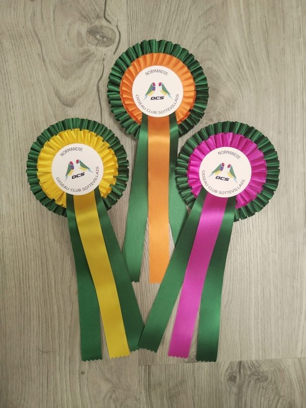 réalisation flot 2 corolles 3 pans oiseau Flots hippiques ou canins personnalisable