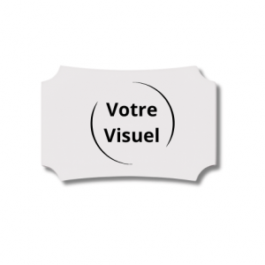 Plaque Panneau Bord arrondi int MDF 12,7 x 19cm