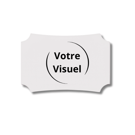 Plaque Panneau Bord arrondi int MDF 12,7 x 19cm