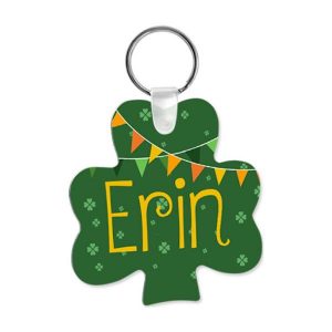 Porte clef MDF trèfle