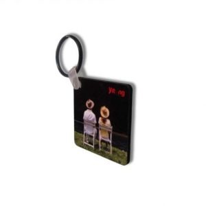 Porte clef MDF carré